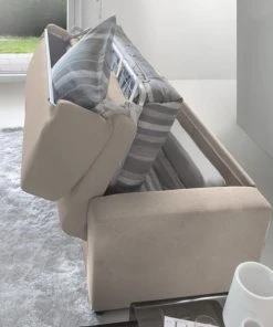 Talamo Italia Banquettes Canapé-Lit 2 Places En Tissu Gris Tourterelle -Magasin Méridiennes canape lit 2 places en tissu gris tourterelle 10