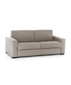 Talamo Italia Banquettes Canapé-Lit 2 Places En Tissu Gris Tourterelle