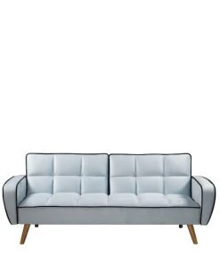 MOYCOR Canapés Petits Prix Canapé Lit 2 Places En Velours Bleu Clair