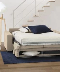 Talamo Italia Banquettes Canapé-Lit 3 Places En Tissu Beige -Magasin Méridiennes canape lit 3 places en tissu beige 21