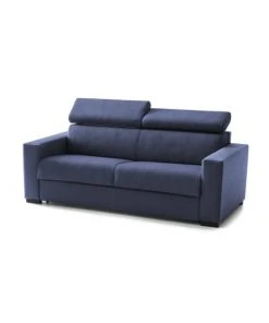 Talamo Italia Banquettes Canapé-lit 3 Places En Tissu Bleu