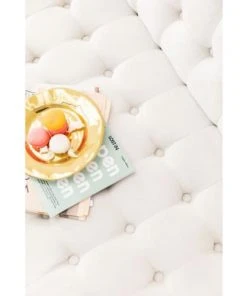 Kare Design Banquettes Canapé-lit 3 Places En Tissu écru Capitonné -Magasin Méridiennes canape lit 3 places en tissu ecru capitonne 3