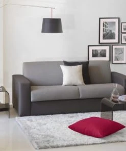 Talamo Italia Banquettes Canapé-Lit 3 Places En Tissu Gris Et Anthracite -Magasin Méridiennes canape lit 3 places en tissu gris et anthracite 2