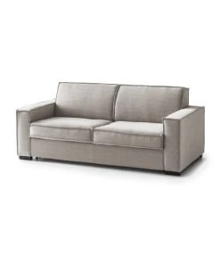 Talamo Italia Banquettes Canapé-Lit 3 Places En Tissu Gris Tourterelle