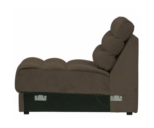 Woood Canapés Petits Prix Canapé Modulable Section Fauteuil En Tissu Marron 4 Woood Canapés Petits Prix Canapé Modulable Section Fauteuil En Tissu Marron – Image 2