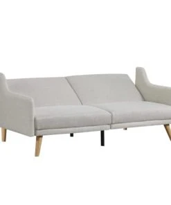 Concept Usine Canapés Petits Prix Canapé Scandinave Convertible 3 Places En Tissu Gris Clair -Magasin Méridiennes canape scandinave convertible 3 places en tissu gris clair 5