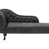 Beliani Méridiennes Chaise Longue Chesterfield Grise En Cuir PU -Magasin Méridiennes chaise longue chesterfield grise en cuir pu