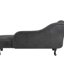 Beliani Méridiennes Chaise Longue Chesterfield Grise En Cuir PU -Magasin Méridiennes chaise longue chesterfield grise en cuir pu 5