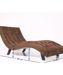 Kare Design Méridiennes Chaise Longue En Microfibre Marron -Magasin Méridiennes chaise longue en microfibre marron 3