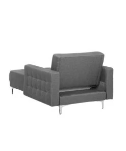 Beliani Méridiennes Chaise Longue En Tissu Gris Clair -Magasin Méridiennes chaise longue en tissu gris clair 5