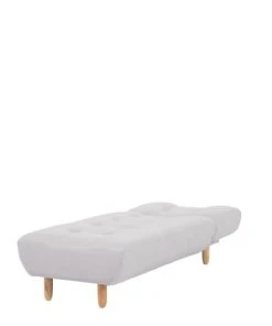 Beliani Canapés Petits Prix Chaise Longue En Tissu Gris Clair -Magasin Méridiennes chaise longue en tissu gris clair 8