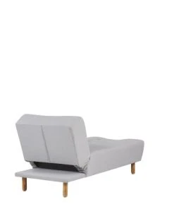 Beliani Canapés Petits Prix Chaise Longue En Tissu Gris Clair -Magasin Méridiennes chaise longue en tissu gris clair 9