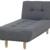 Beliani Canapés Modulables Chaise Longue En Tissu Gris Foncé -Magasin Méridiennes chaise longue en tissu gris fonce