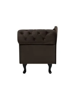 Beliani Méridiennes Chaise Longue En Velours Marron -Magasin Méridiennes chaise longue en velours marron 5
