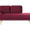 Beliani Méridiennes Chaise Longue En Velours Rouge Foncé Côté Gauche 2 Beliani Méridiennes Chaise Longue En Velours Rouge Foncé Côté Gauche -Magasin Méridiennes chaise longue en velours rouge fonce cote gauche