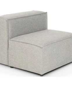 Homifab Canapés Petits Prix Chauffeuse En Tissu Gris, MADE IN FRANCE -Magasin Méridiennes chauffeuse en tissu gris made in france 4