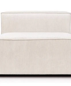 Homifab Canapés Petits Prix Chauffeuse En Velours Côtelé Beige, MADE IN FRANCE