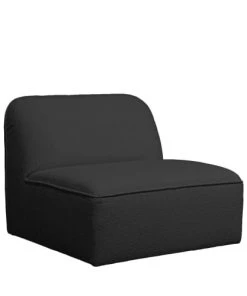 Drawer Canapés Modulables Chauffeuse Pour Canapé Modulable En Tissu Bouclette Noir