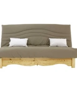 Grenier Alpin Clic-clac Clic Clac Pin Massif Sculpté 140 X 190 Cm Liso Taupe