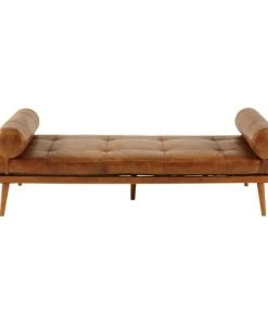 Maisons Du Monde Banquettes Daybed Vintage En Cuir Marron