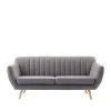Drawer Canapés Droits DOLNO - Canapé 3 Places En Tissu - Gris Clair