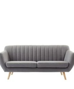 Drawer Canapés Droits DOLNO - Canapé 3 Places En Tissu - Gris Clair -Magasin Méridiennes dolno canape 3 places en tissu gris clair 5