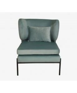 Artecosy Canapés Petits Prix Fauteuil Velours Et Métal Noir Vert -Magasin Méridiennes fauteuil velours et metal noir vert 2