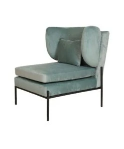 Artecosy Canapés Petits Prix Fauteuil Velours Et Métal Noir Vert