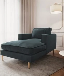 CXL By Christian Lacroix Méridiennes Méridien 1 Place En Tissu Structuré Bleu -Magasin Méridiennes meridien 1 place en tissu structure bleu 3