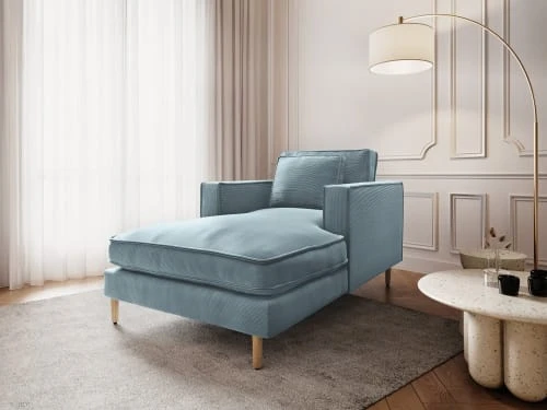 CXL By Christian Lacroix Méridiennes Méridien 1 Place En Tissu Structuré Bleu Clair 4 CXL By Christian Lacroix Méridiennes Méridien 1 Place En Tissu Structuré Bleu Clair – Image 2