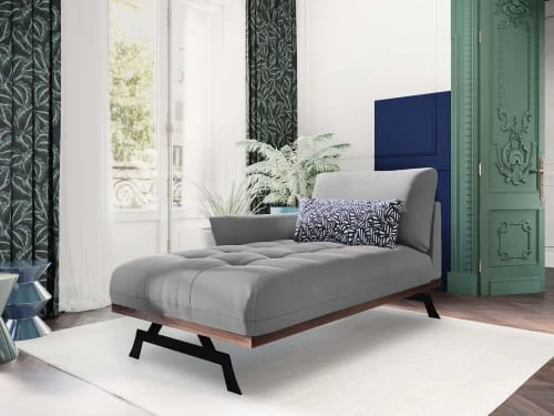 CXL By Christian Lacroix Méridiennes Méridien 1 Place En Tissu Structuré Gris 4 CXL By Christian Lacroix Méridiennes Méridien 1 Place En Tissu Structuré Gris – Image 2