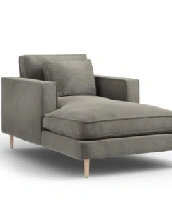 CXL By Christian Lacroix Méridiennes Méridien 1 Place En Tissu Structuré Gris Clair