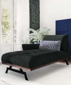 CXL By Christian Lacroix Méridiennes Méridien 1 Place En Tissu Structuré Noir -Magasin Méridiennes meridien 1 place en tissu structure noir 12