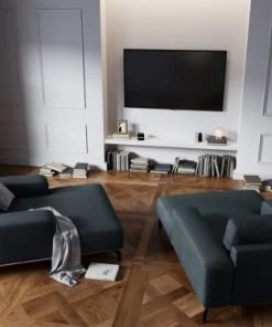 CXL By Christian Lacroix Méridiennes Méridien Cuir Cuirne 1 Place En Cuir Cuir Bleu -Magasin Méridiennes meridien cuir cuirne 1 place en cuir cuir bleu 7