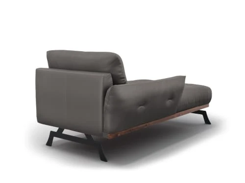 CXL By Christian Lacroix Méridiennes Méridien Cuir Cuirne 1 Place En Cuir Cuir Gris Foncé 5 CXL By Christian Lacroix Méridiennes Méridien Cuir Cuirne 1 Place En Cuir Cuir Gris Foncé – Image 3