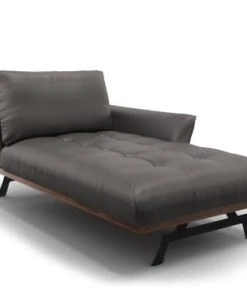 CXL By Christian Lacroix Méridiennes Méridien Cuir Cuirne 1 Place En Cuir Cuir Gris Foncé