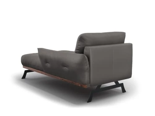 CXL By Christian Lacroix Méridiennes Méridien Cuir Cuirne 1 Place En Cuir Cuir Gris Foncé 5 CXL By Christian Lacroix Méridiennes Méridien Cuir Cuirne 1 Place En Cuir Cuir Gris Foncé – Image 3