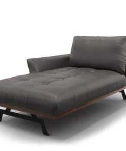 CXL By Christian Lacroix Méridiennes Méridien Cuir Cuirne 1 Place En Cuir Cuir Gris Foncé