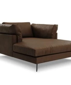 CXL By Christian Lacroix Méridiennes Méridien Cuir Cuirne 1 Place En Cuir Cuir Marron Foncé