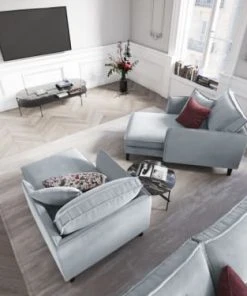 CXL By Christian Lacroix Méridiennes Méridien Veloursne 1 Place En Velours Bleu Clair -Magasin Méridiennes meridien veloursne 1 place en velours bleu clair 1