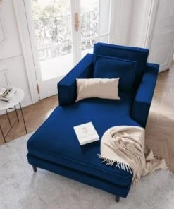 CXL By Christian Lacroix Méridiennes Méridien Veloursne 1 Place En Velours Bleu Roi -Magasin Méridiennes meridien veloursne 1 place en velours bleu roi 5