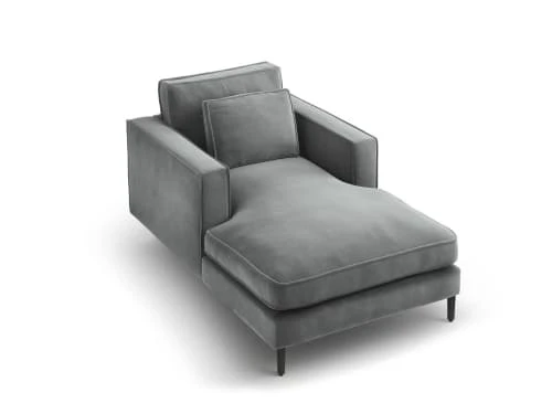 CXL By Christian Lacroix Méridiennes Méridien Veloursne 1 Place En Velours Gris Clair 6 CXL By Christian Lacroix Méridiennes Méridien Veloursne 1 Place En Velours Gris Clair – Image 4