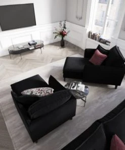 CXL By Christian Lacroix Méridiennes Méridien Veloursne 1 Place En Velours Noir -Magasin Méridiennes meridien veloursne 1 place en velours noir 6