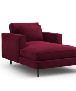 CXL By Christian Lacroix Méridiennes Méridien Veloursne 1 Place En Velours Rouge Foncé