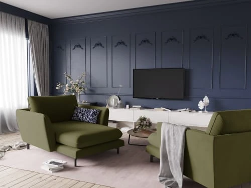 CXL By Christian Lacroix Méridiennes Méridien Veloursne 1 Place En Velours Vert 4 CXL By Christian Lacroix Méridiennes Méridien Veloursne 1 Place En Velours Vert – Image 2