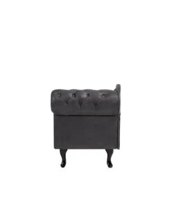 Beliani Méridiennes Méridienne Chesterfield Grise Côté Droit -Magasin Méridiennes meridienne chesterfield grise cote droit 3