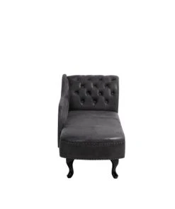 Beliani Méridiennes Méridienne Chesterfield Grise Côté Droit -Magasin Méridiennes meridienne chesterfield grise cote droit 4