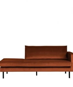 Bepurehome Méridiennes Méridienne Droite En Velours Rouille