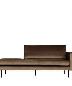 Bepurehome Méridiennes Méridienne Droite En Velours Taupe