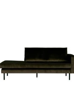 Bepurehome Méridiennes Méridienne Droite En Velours Vert Kaki